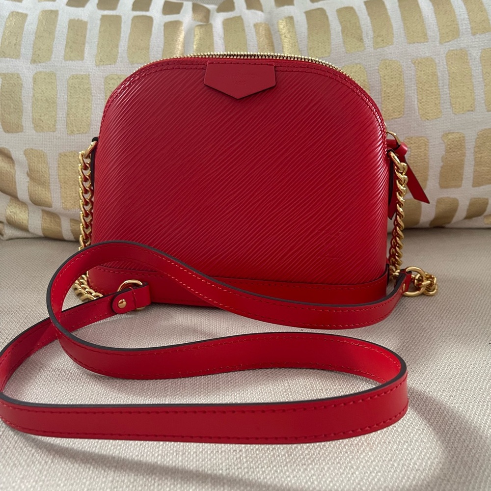 Louis Vuitton Coquelicot Epi Alma Mini Gold Hardware